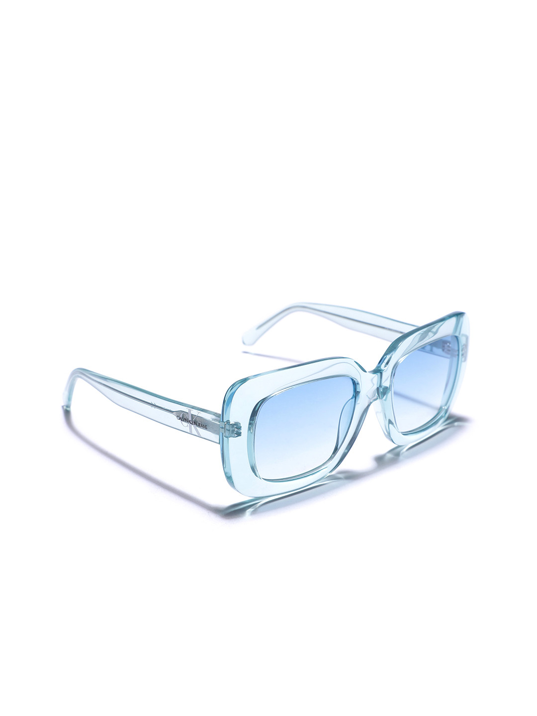 

Calvin Klein Jeans Women Square Sunglasses with UV Protected Lens 18502 450 54 S, Blue