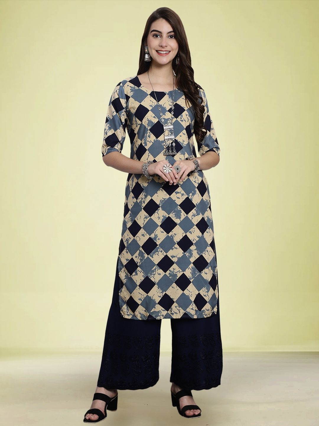 

Moda Rapido Women Printed Straight Kurtas, Multi