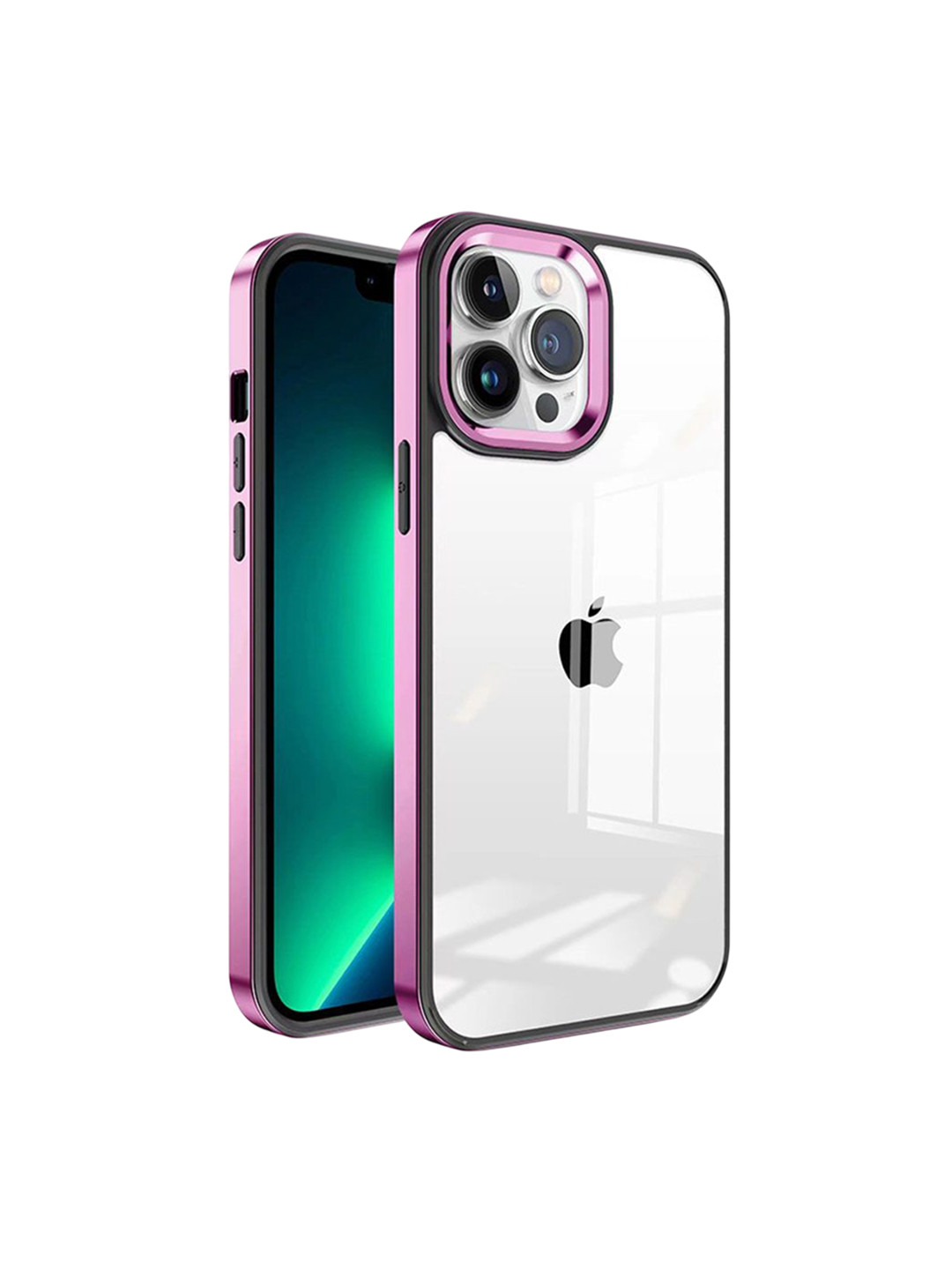 

Luxury Kase Solid iPhone 12 Pro New Skin 3 in 1 Transparent Back Case, Purple