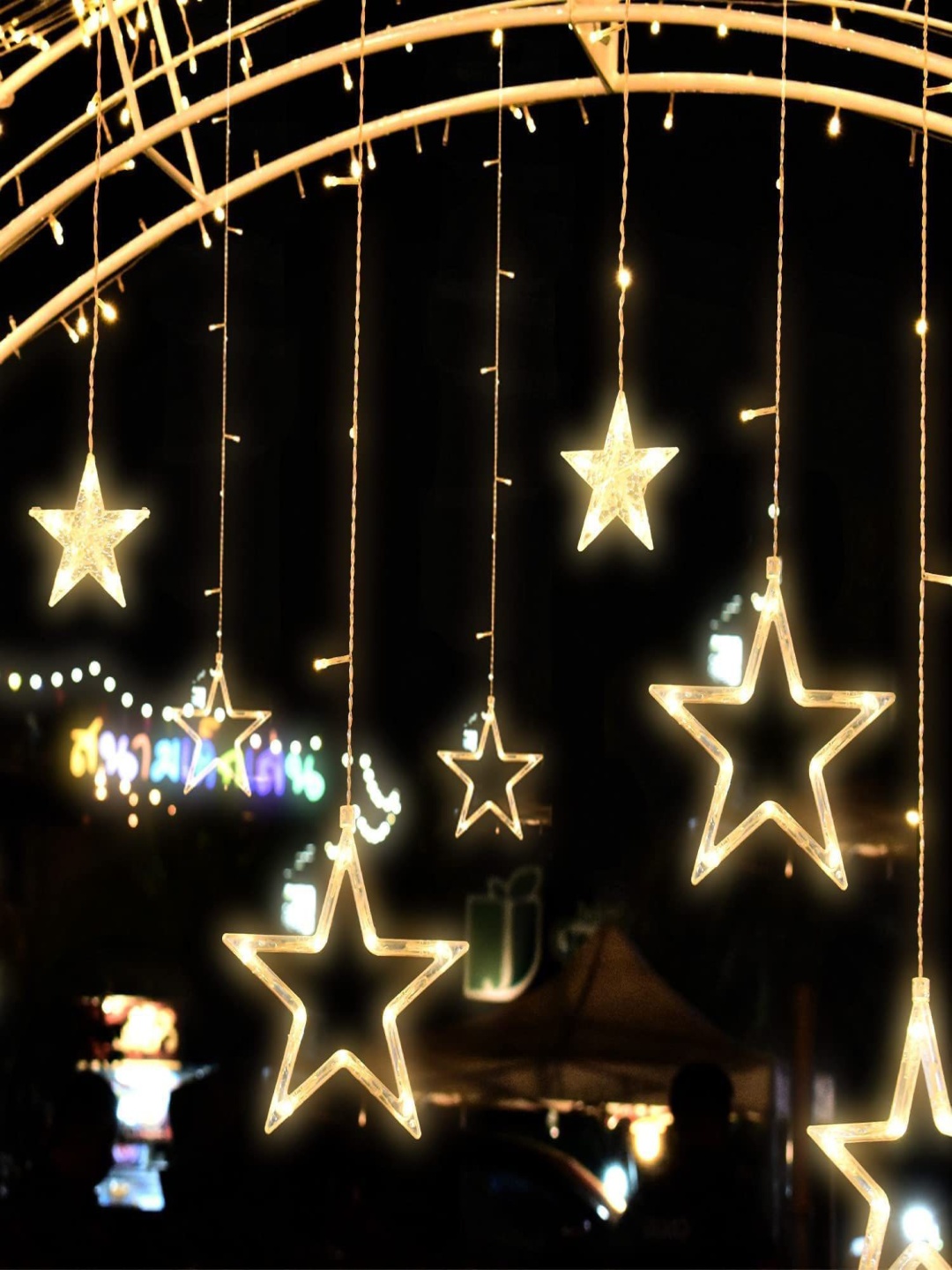 

SPARK WORLD Yellow Star Shaped LED String Lights