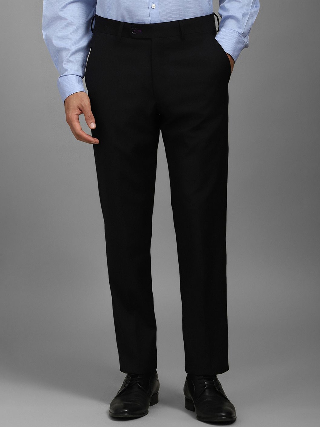 

Luxure by Louis Philippe Men Slim Fit Trousers, Black