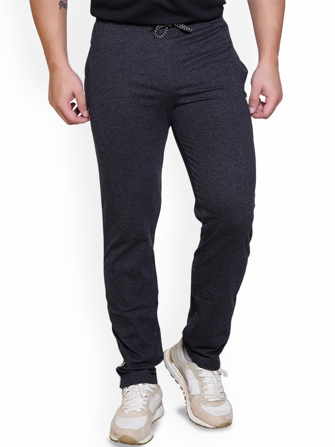 

STARFOX Men Slim-Fit Mid-Rise Joggers Track Pants, Charcoal