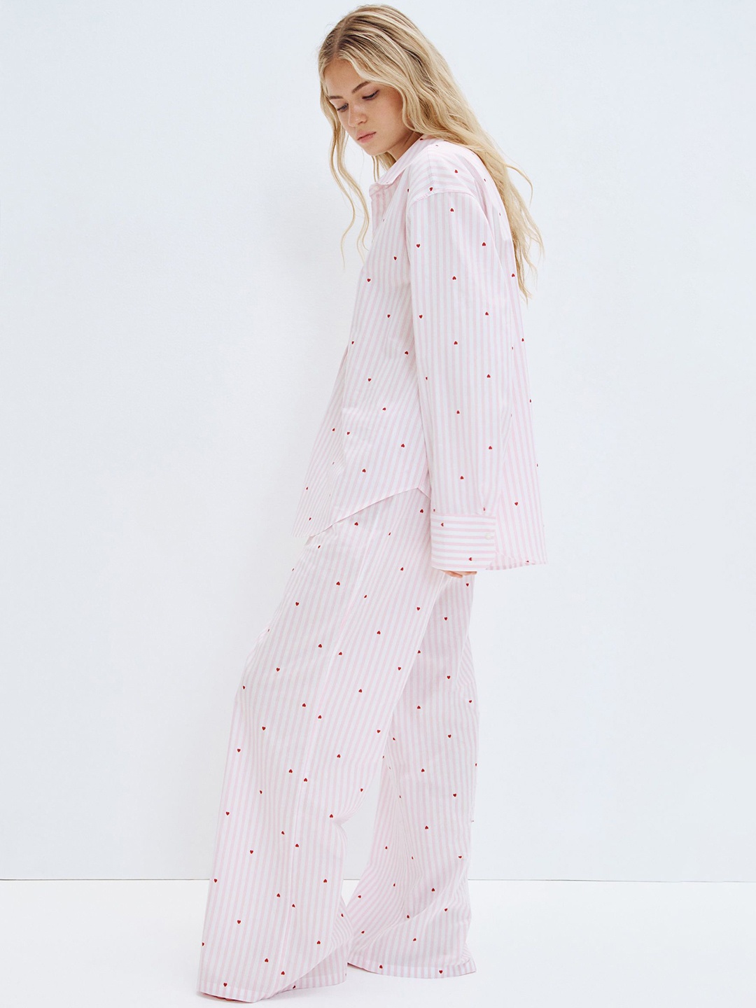 

H&M Cotton Poplin Pyjamas, Pink