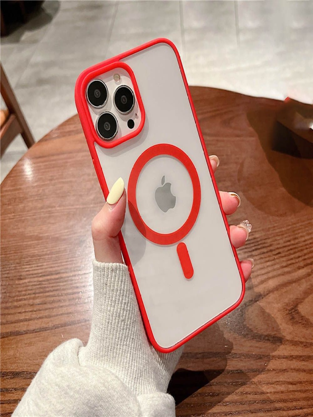

Luxury Kase Solid Printed iPhone 14 Pro Back Case Mobile Accessories, Transparent