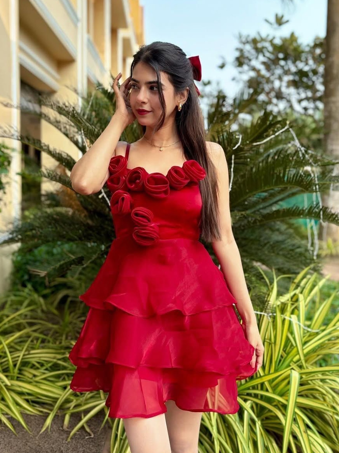 

TAILORMADE CLOTHING Fit & Flare Dress, Red