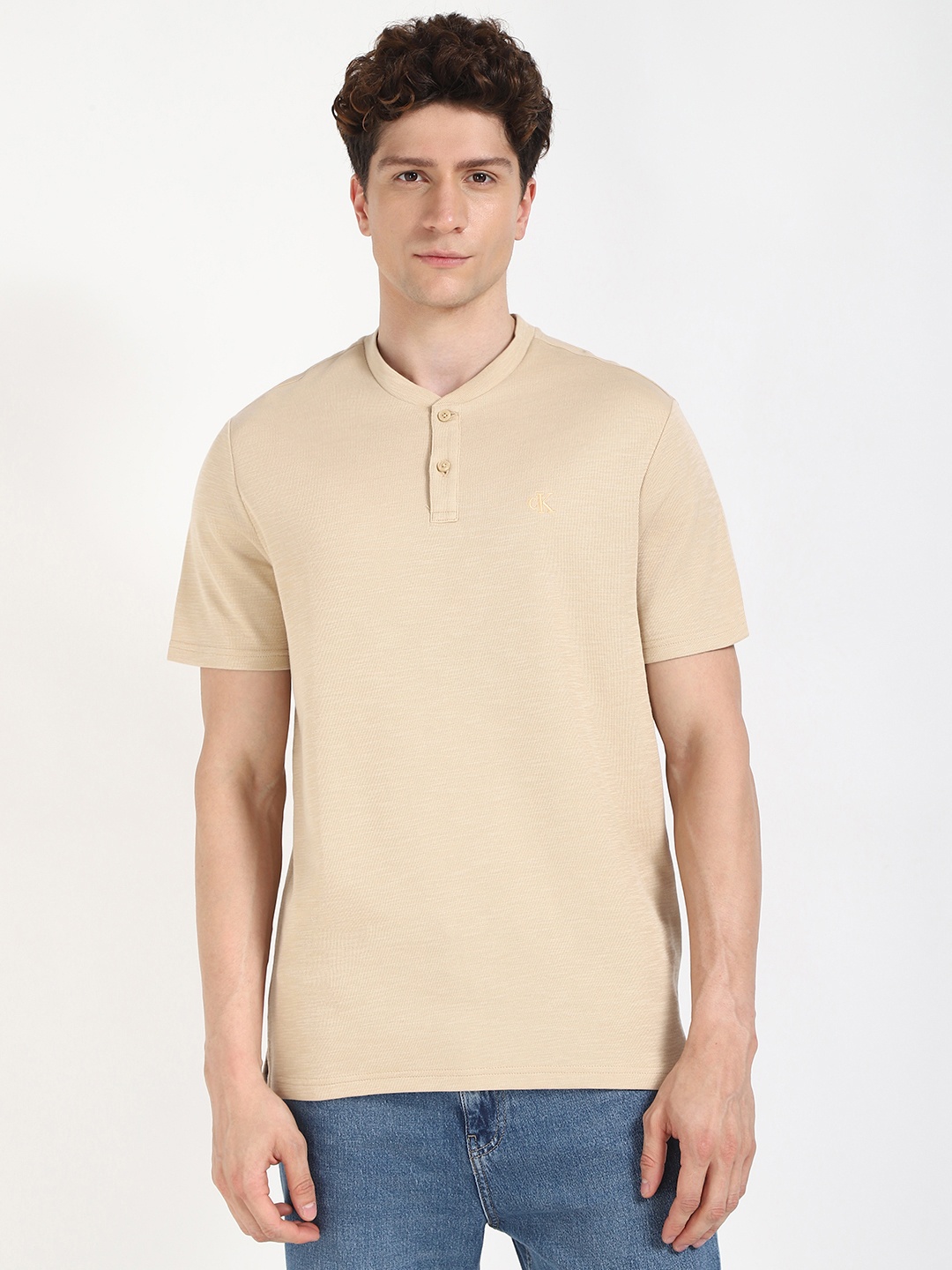 

Calvin Klein Jeans Men Pockets T-shirt, Beige