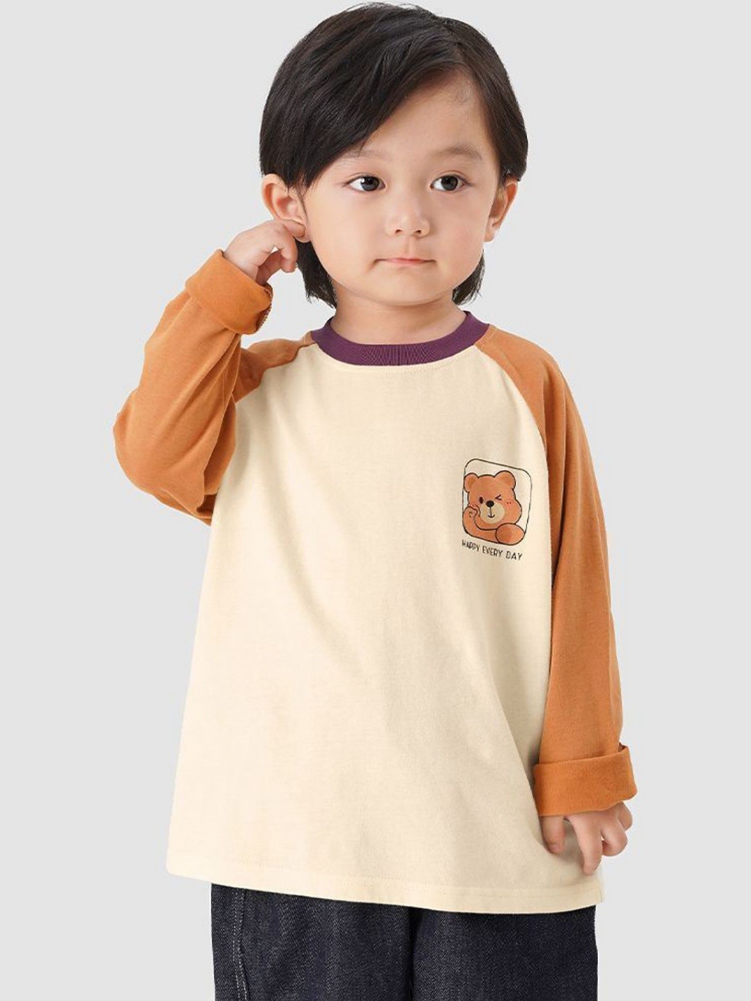 

LULU & SKY Boys Pockets T-shirt, Orange