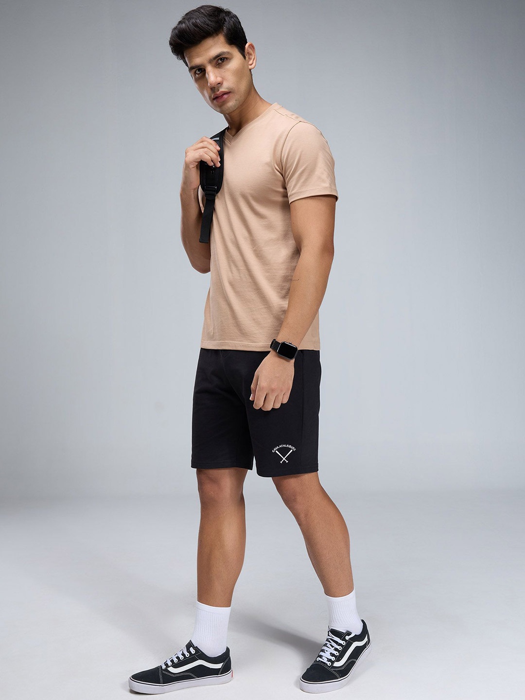 

Cava Beige Supima V - Neck T-Shirt