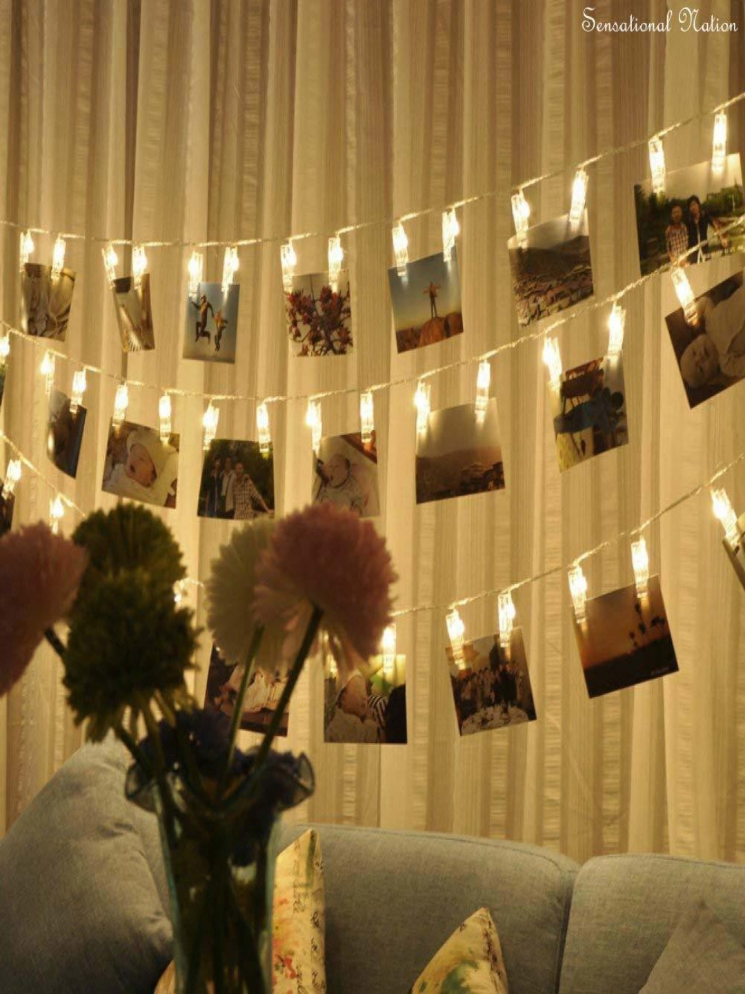 

SPARK WORLD Yellow Photo Clip-Shaped String Light