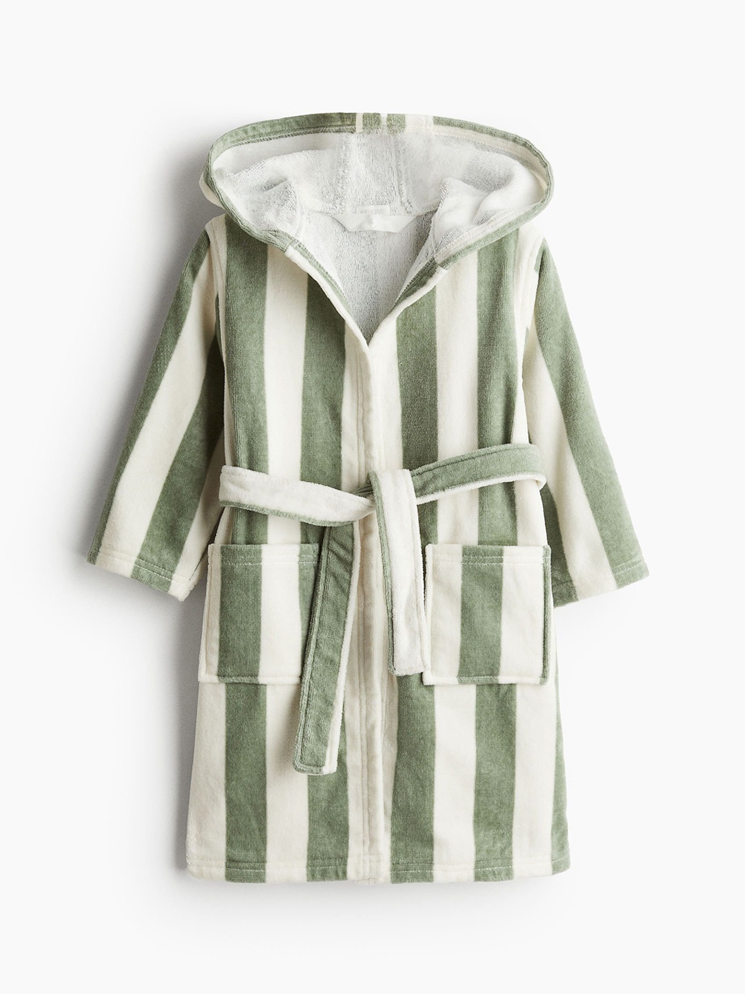 

H&M Boys Cotton Terry Dressing Gown, Green