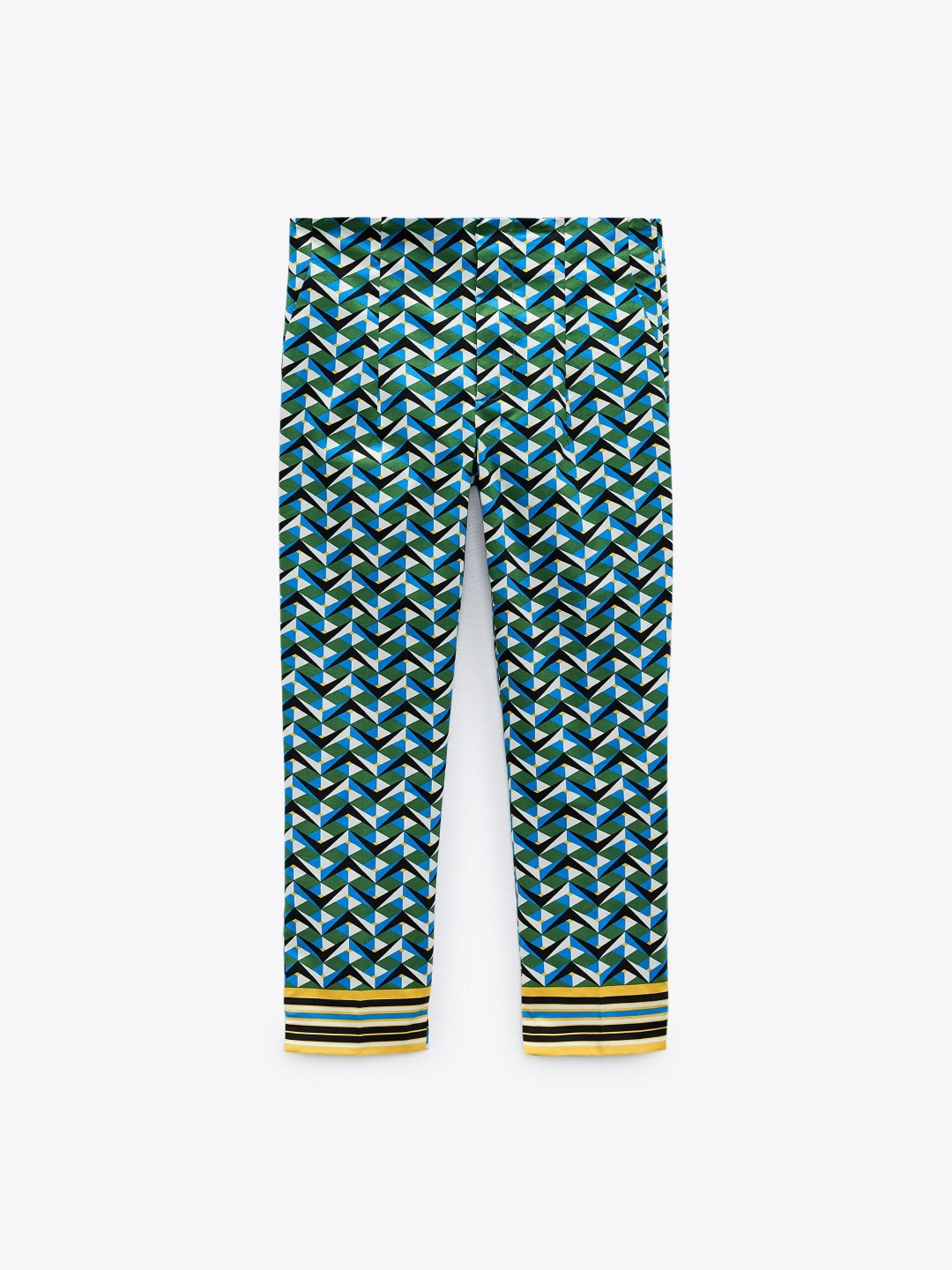 

ZARA Women Printed Trousers, Green