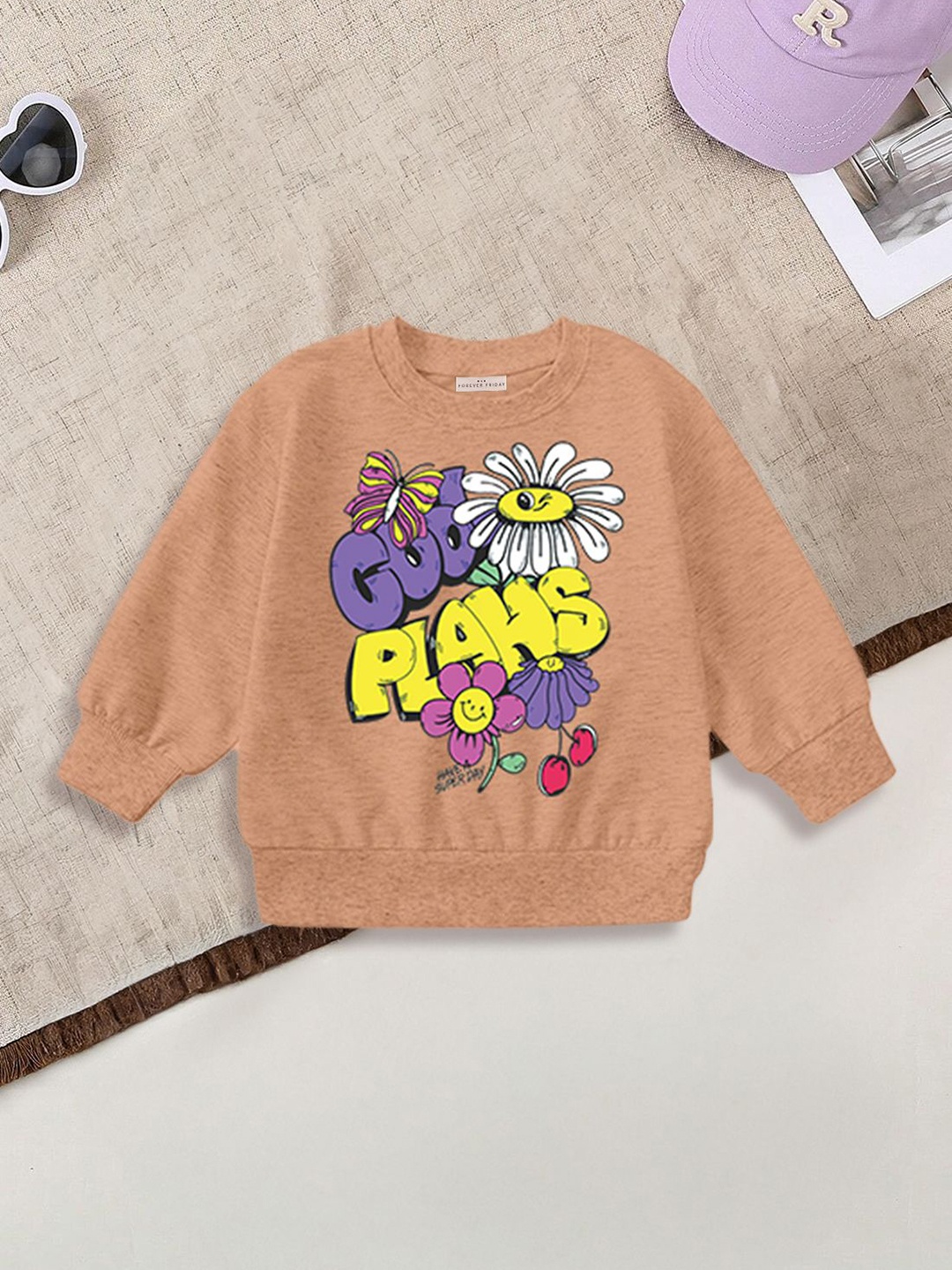 

FOREVER FRIDAY Girls Sweatshirt, Peach