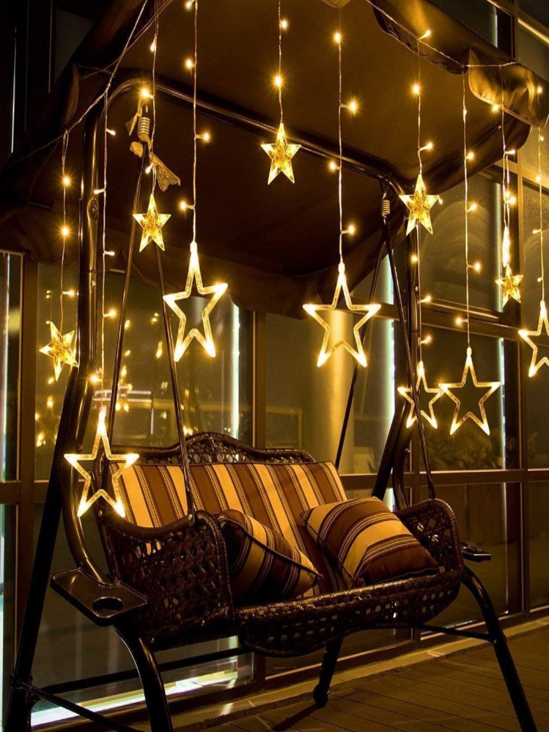 

SPARK WORLD Yellow Star-Shaped String Lights