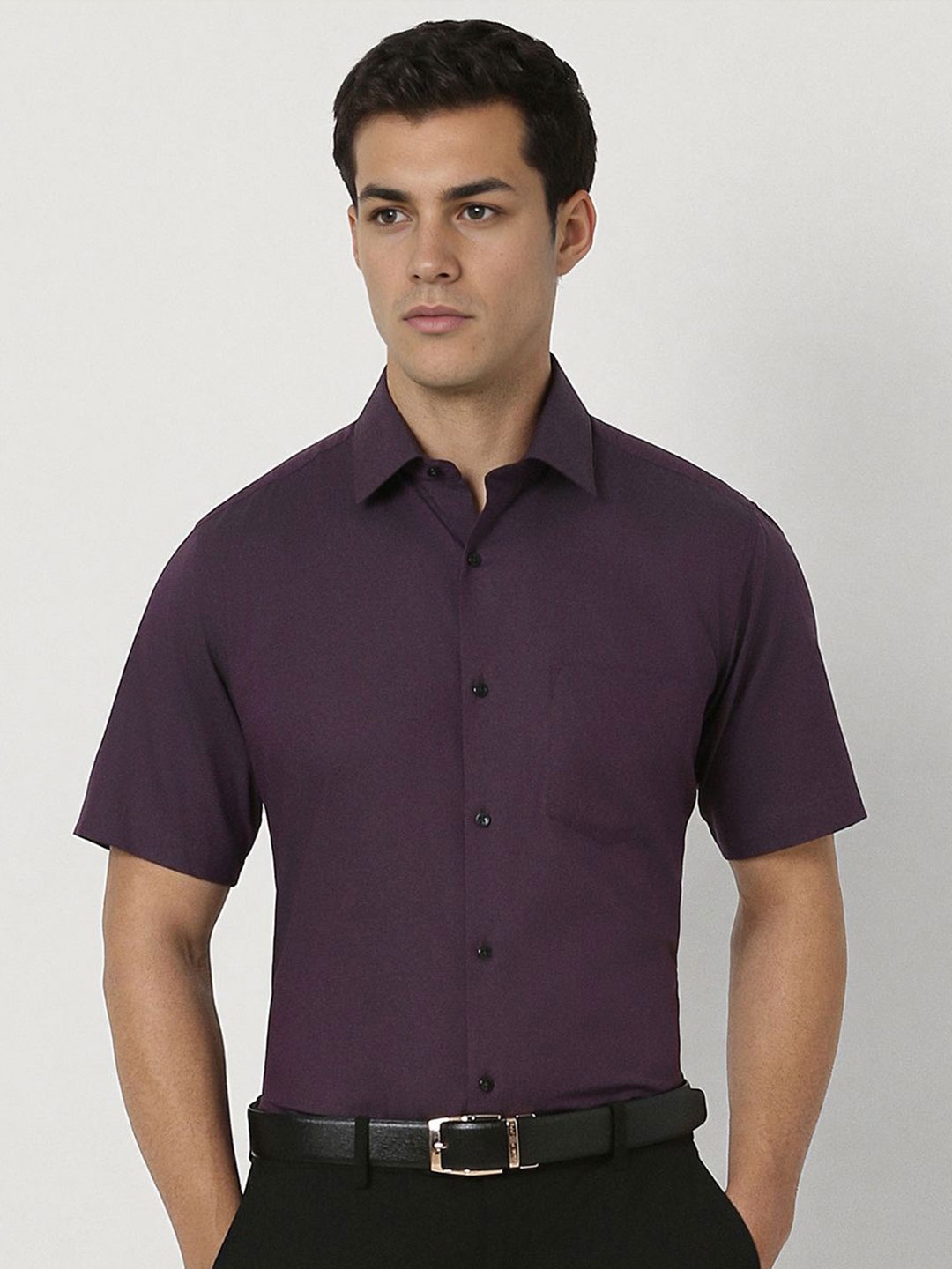 

Van Heusen Men Opaque Formal Shirt, Purple