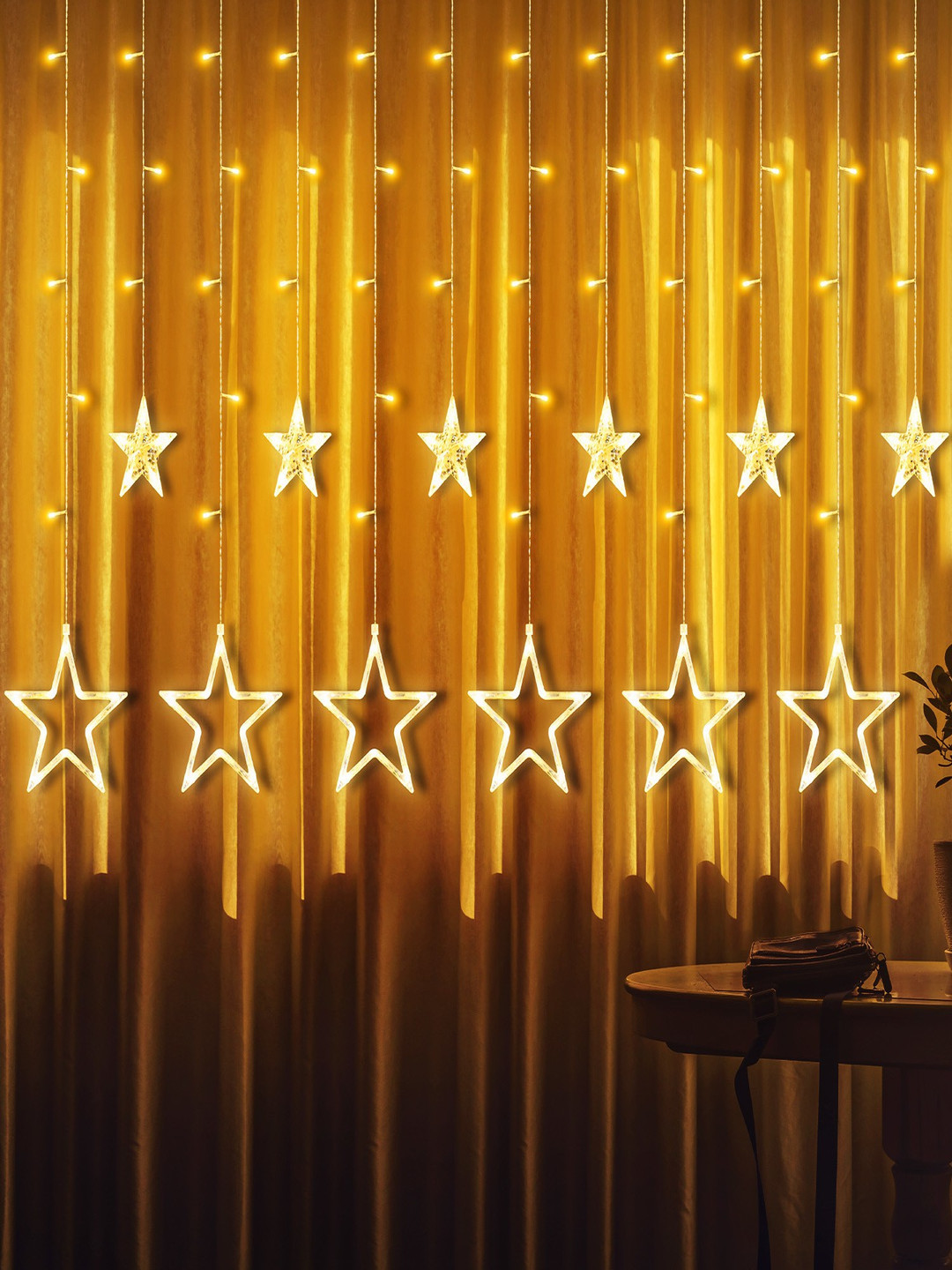 

SPARK WORLD Yellow Star Shaped String Lights