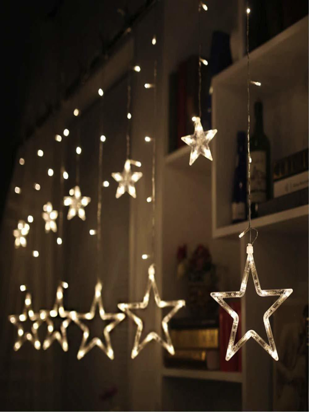 

SPARK WORLD Yellow Star Shaped Bulb String Lights
