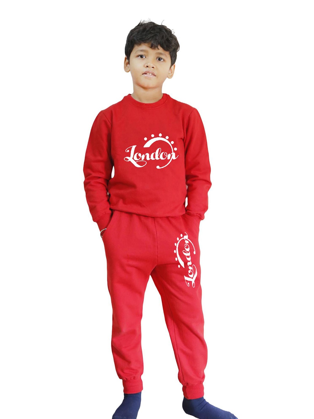 

Chombooka Boys Printed Sweatshirt, Red