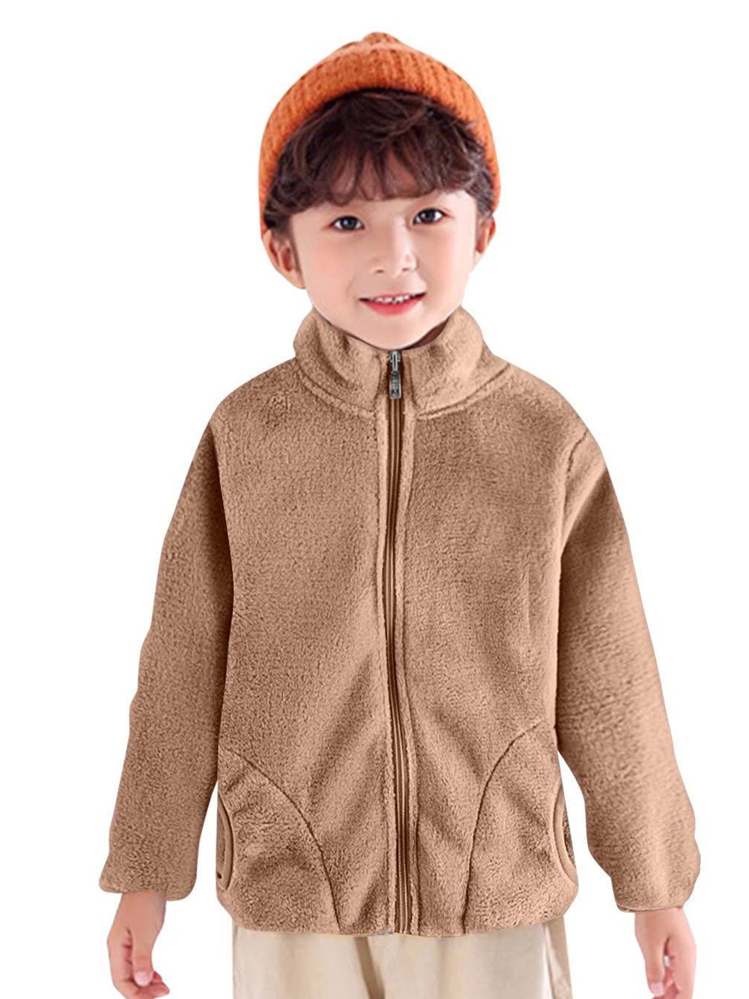 

MOMISY Kids Mock Collar Bomber Jacket, Khaki