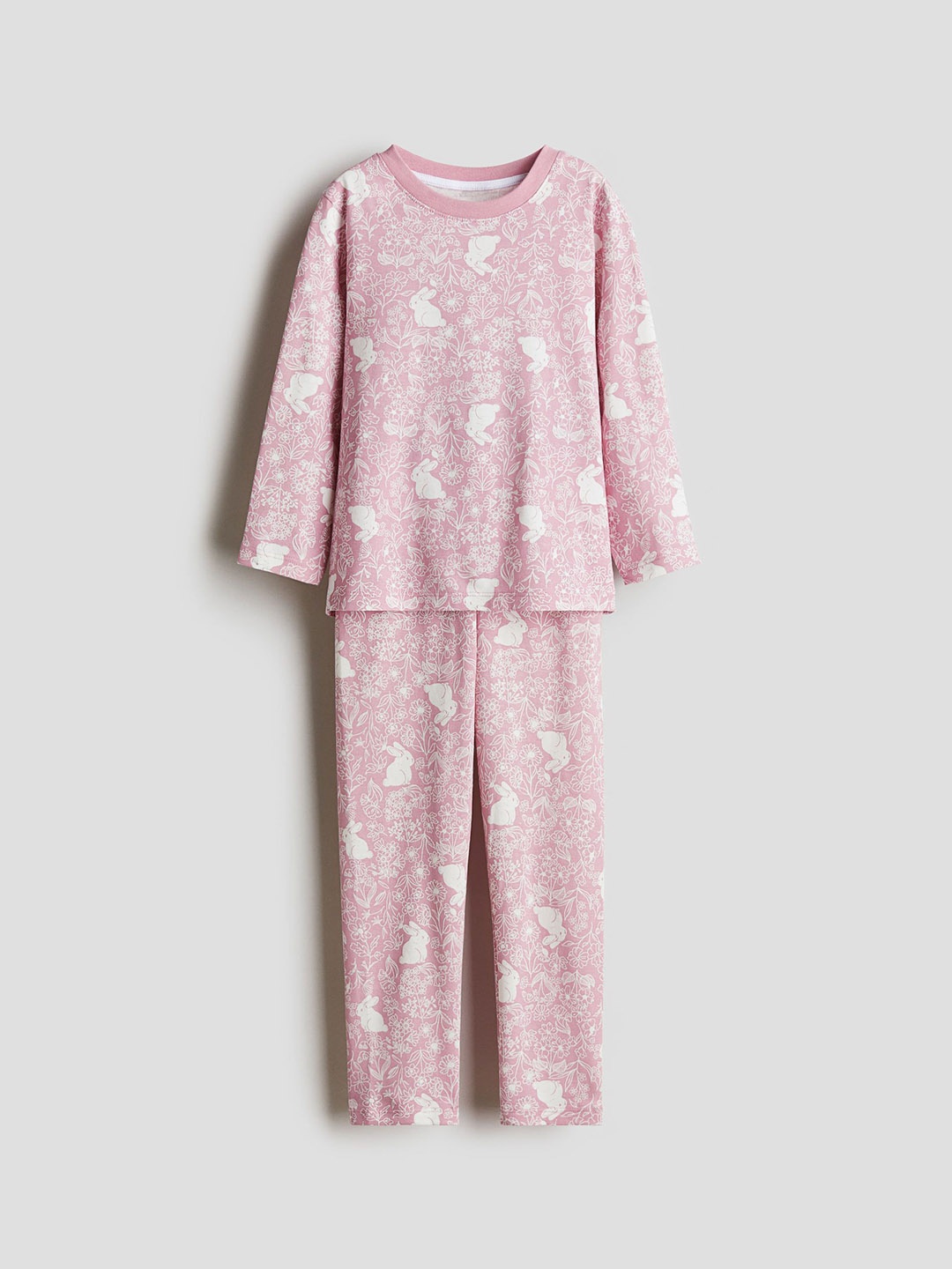 

H&M Printed Cotton Pyjamas, Pink