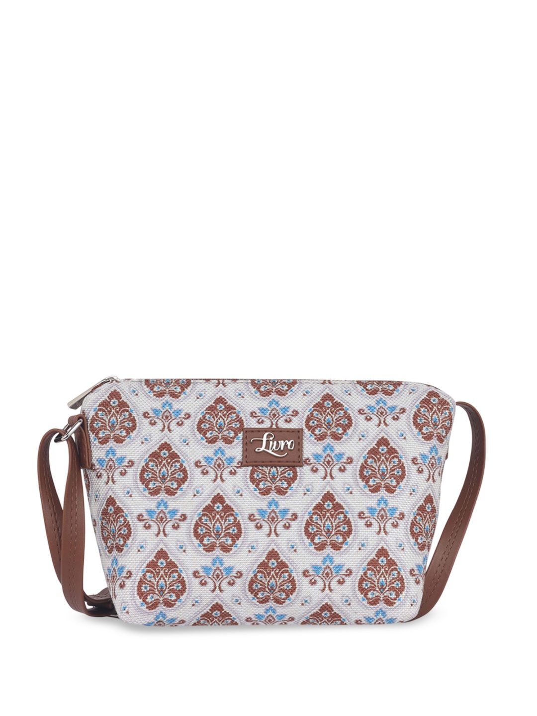 

LIVRO Floral Structured Sling Bag, Brown