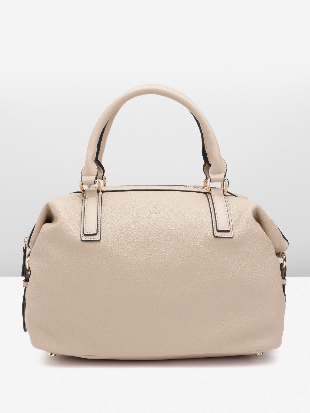 

IRTH Textured Structured Handheld Bag, Beige