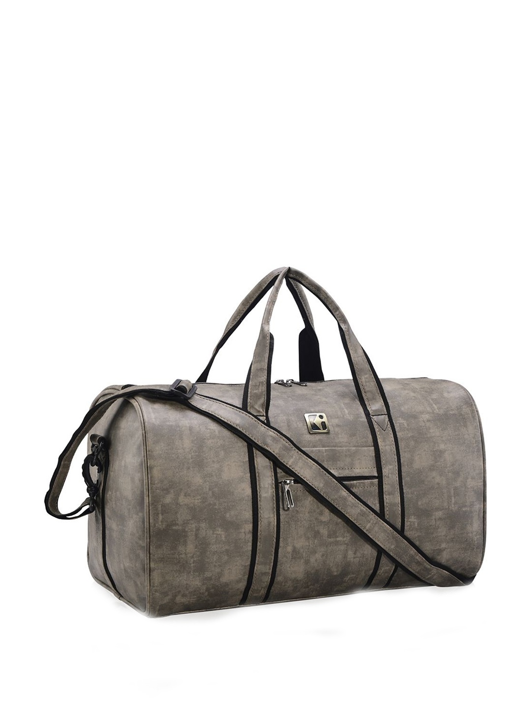 

Kuber Industries Medium Premium Leather Travel Luggage Duffle Bag Casual with Handle Brown