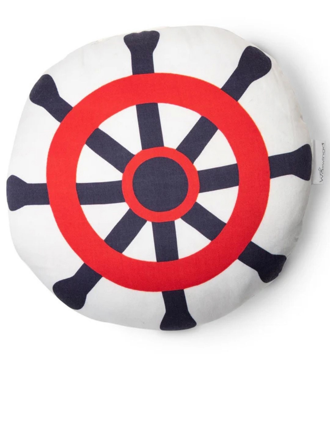 

WAXWINGO Navy Blue & Red Printed Nautical Shaped Pre-Filled Cushion