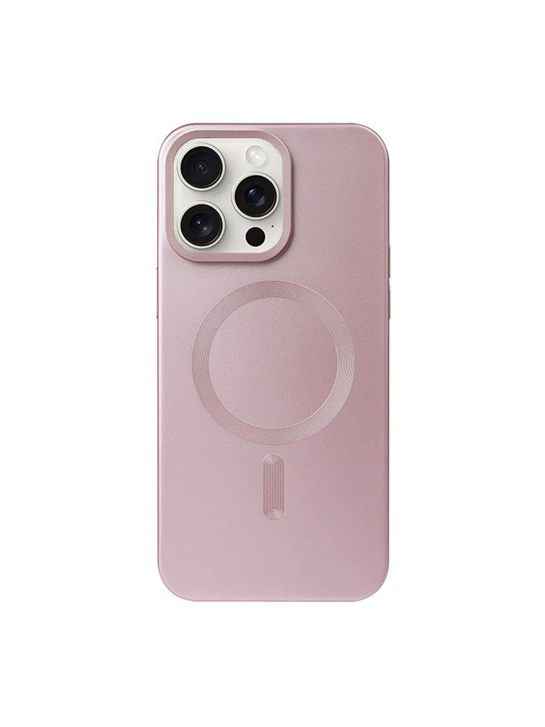 

Luxury Kase LK101 Solid iPhone 14 Pro Matte CD Print Magnetic Wireless Charging Back Case, Mauve