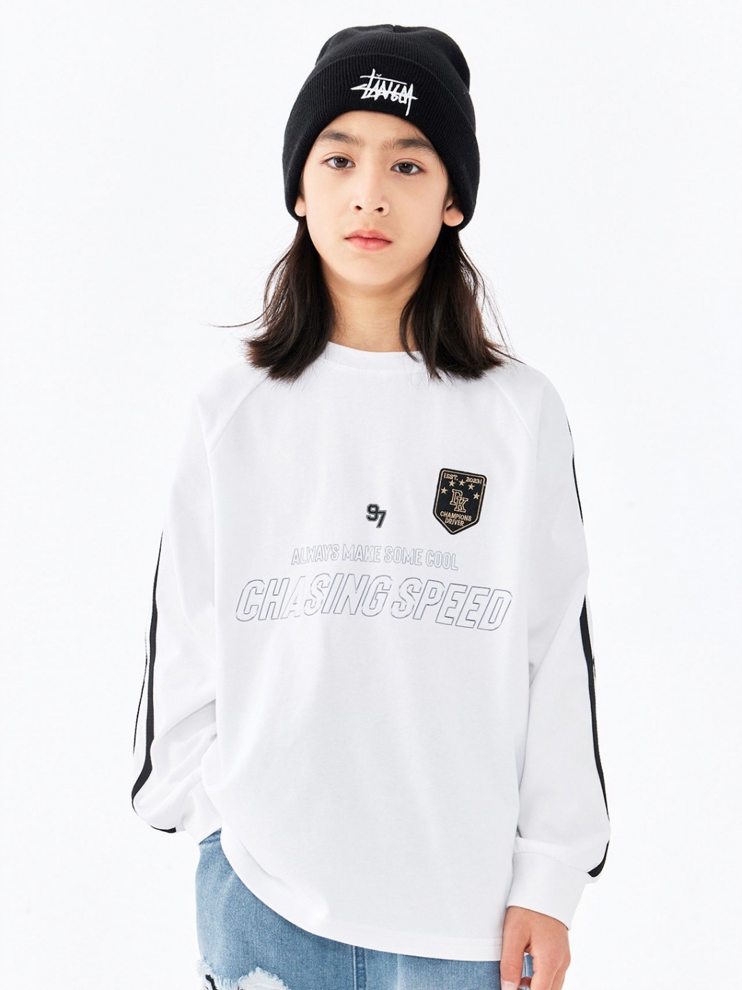 

LULU & SKY Girls Applique T-shirt, White