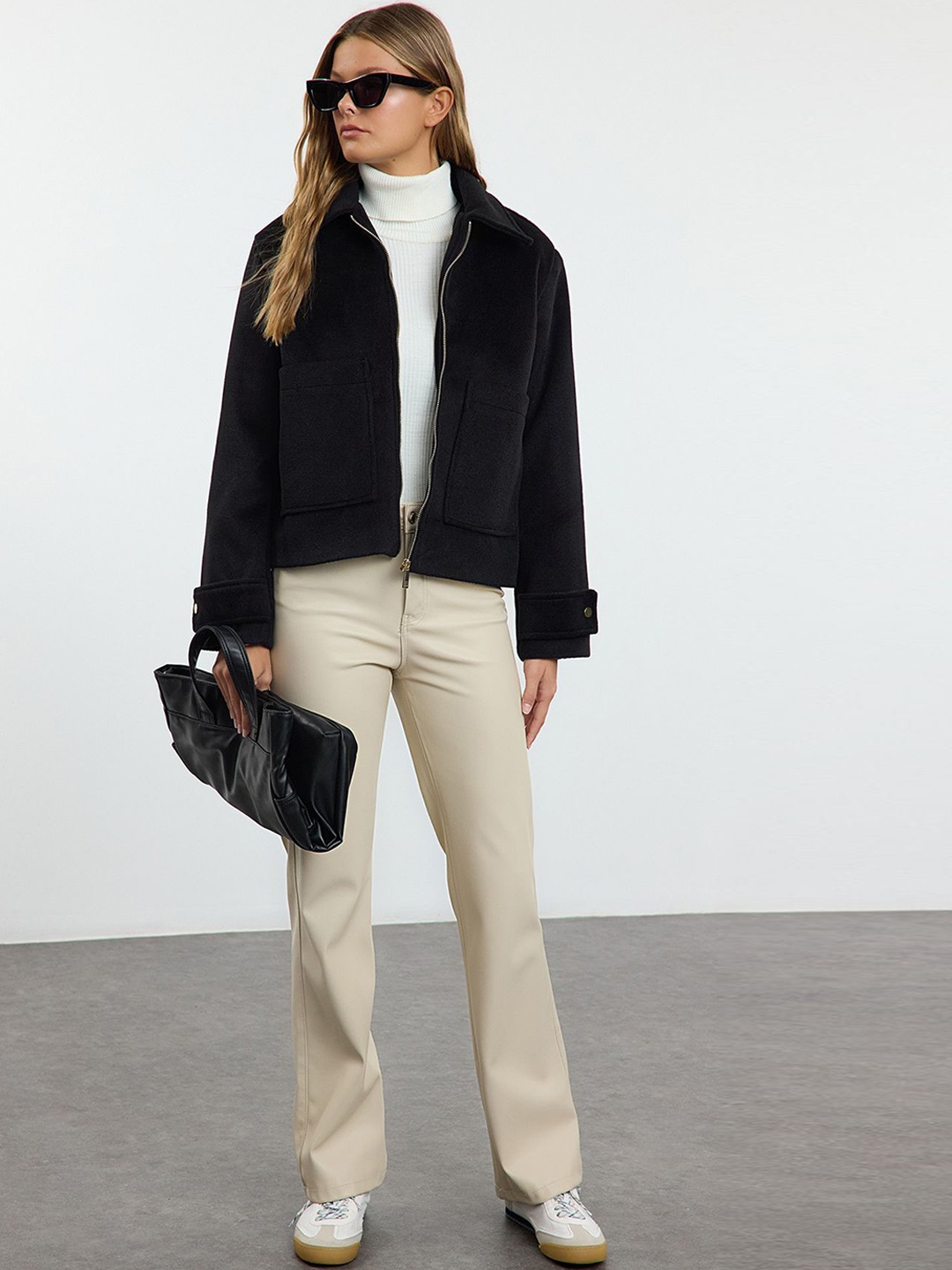 

Trendyol Women Spread Collar Tailored Jacket, Na