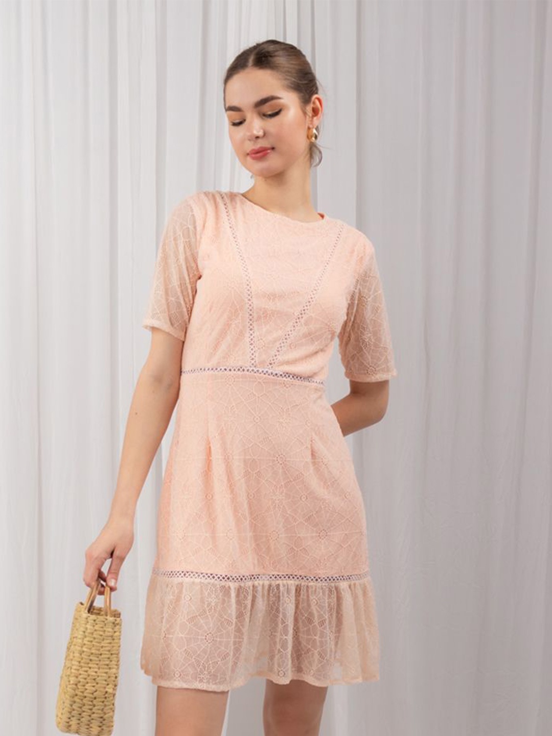 

DressBerry Fit & Flare Dress, Peach