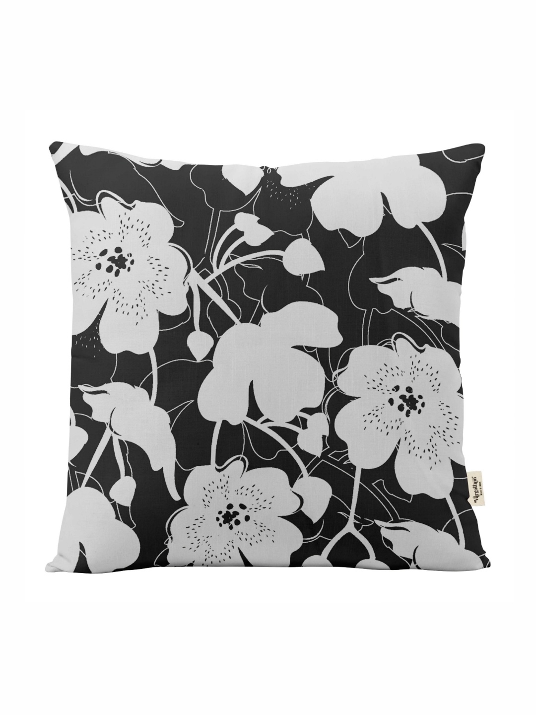 

Vargottam Black & White Set of 5 Floral Square Cushion Covers