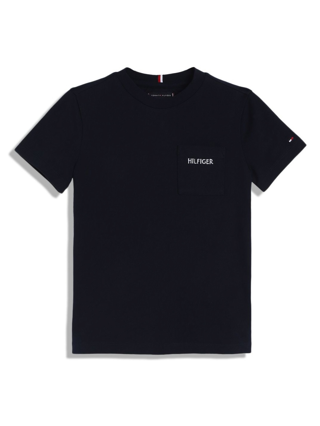 

Tommy Hilfiger Boys Solid Round Neck Cotton T-shirt, Navy blue