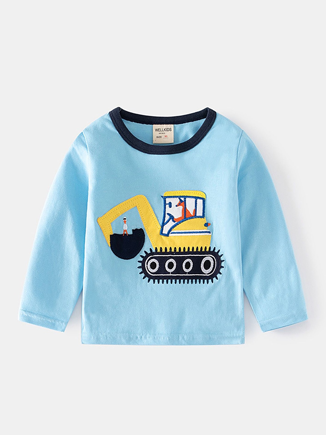 

LULU & SKY Boys Printed Applique T-shirt, Blue