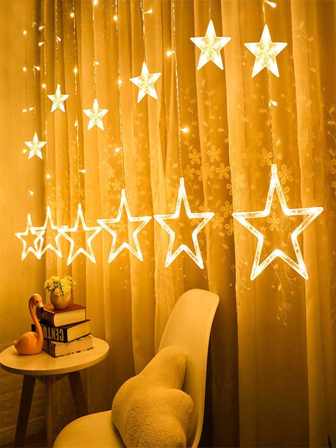 

SPARK WORLD Yellow Star Shaped String Lights