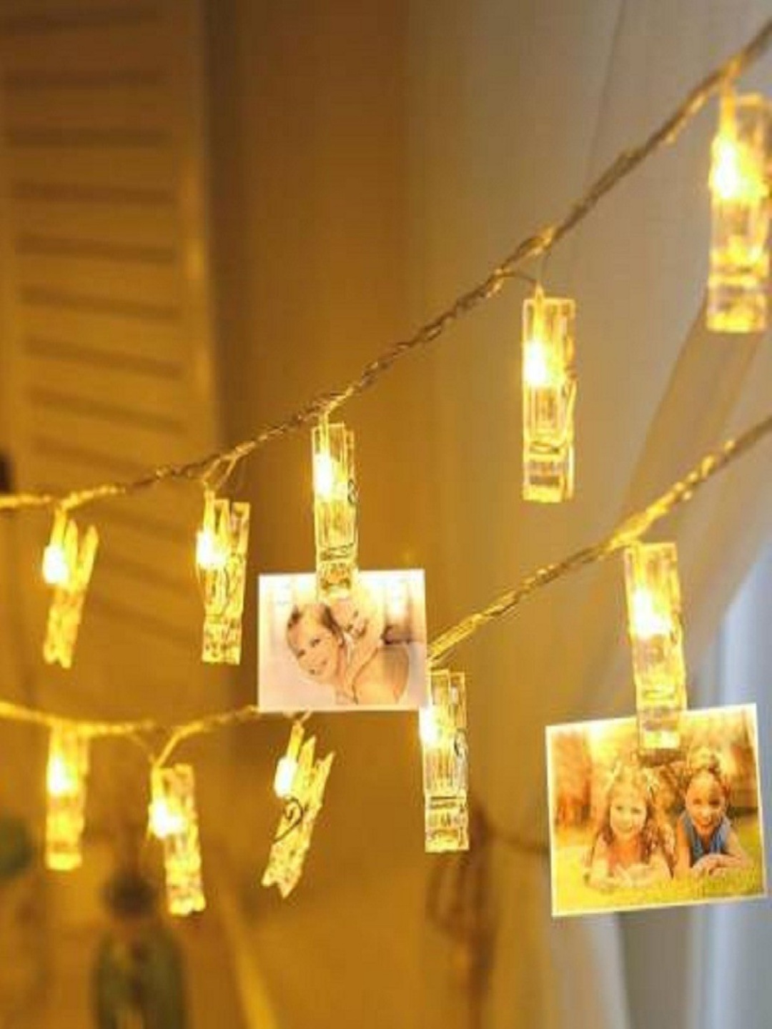 

SPARK WORLD Yellow Photo Clip Shape String Lights