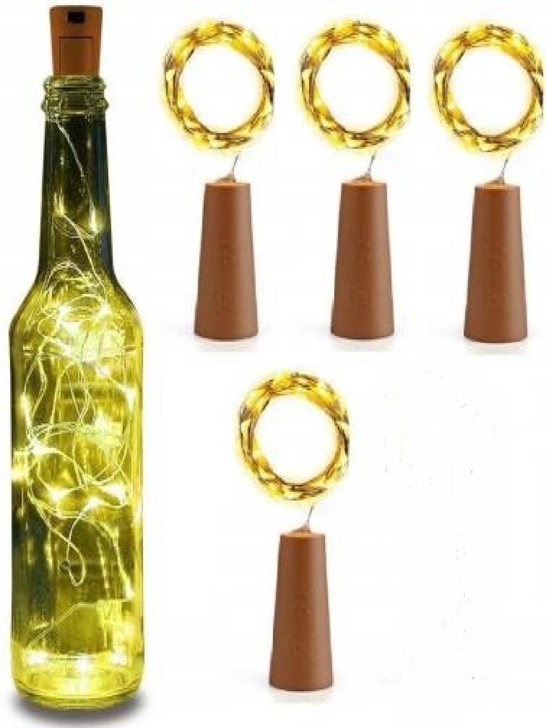 

ENORMITY Yellow 4 Pieces Cork String Lights