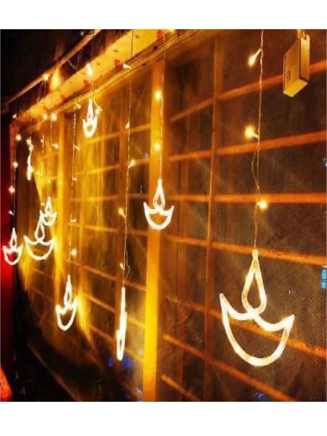 

SPARK WORLD Yellow Diya-Shaped String Lights