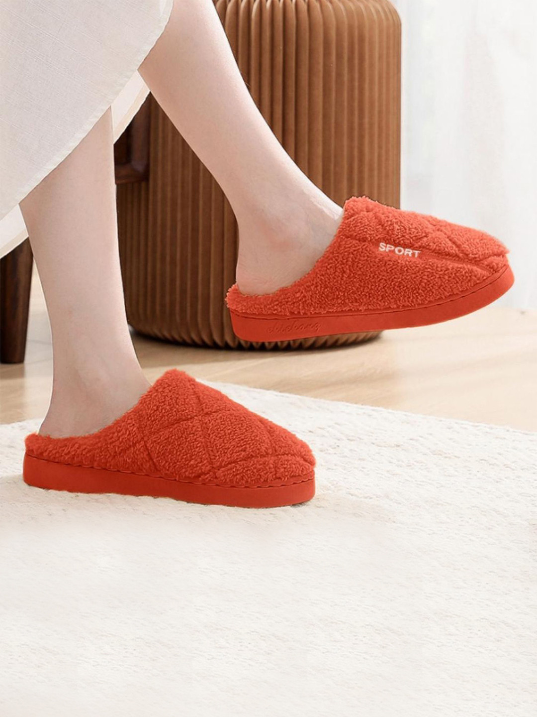 

glitchez Women Sliders, Orange
