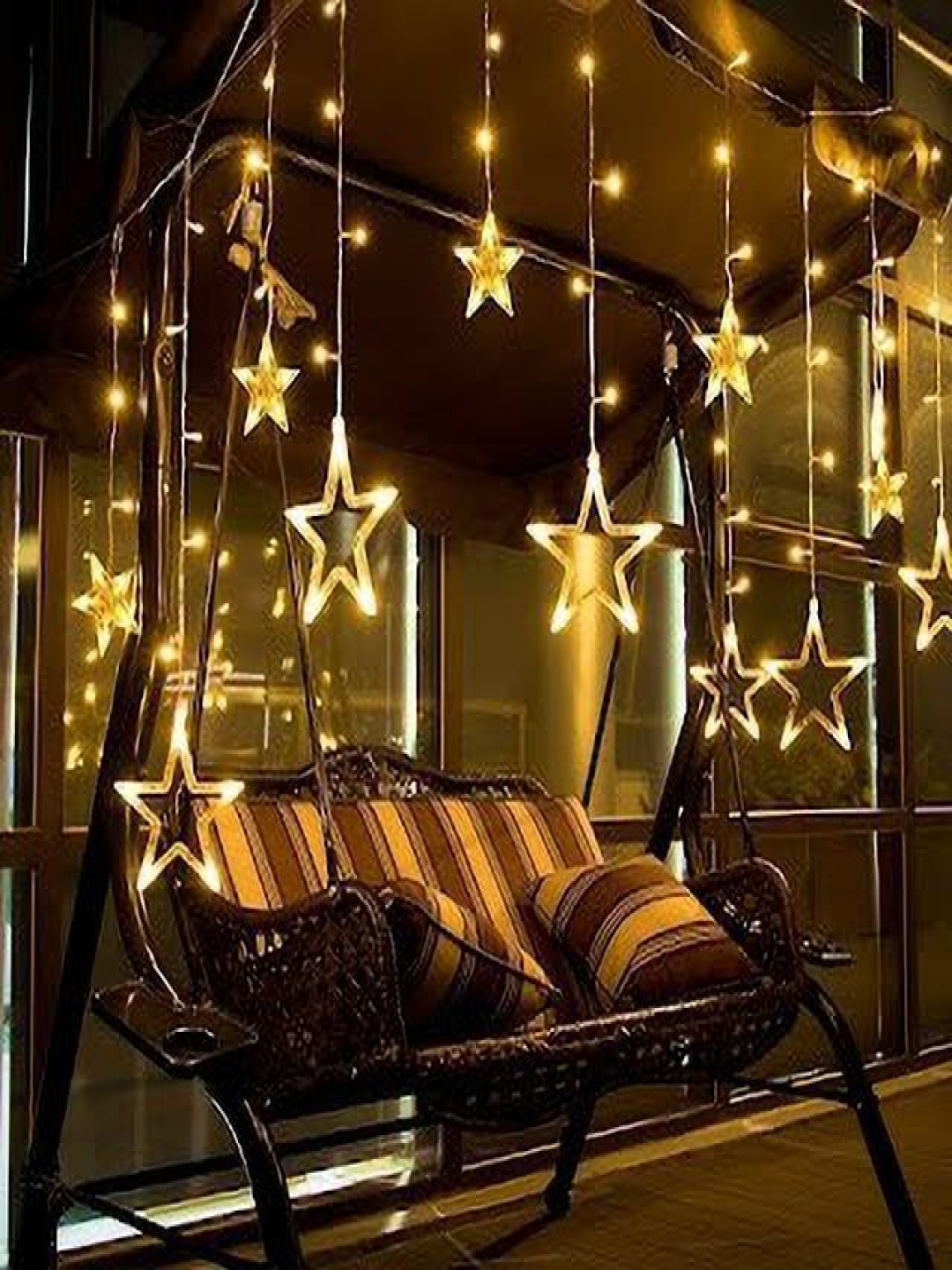 

ENORMITY Yellow Star Shape String Lights, Gold