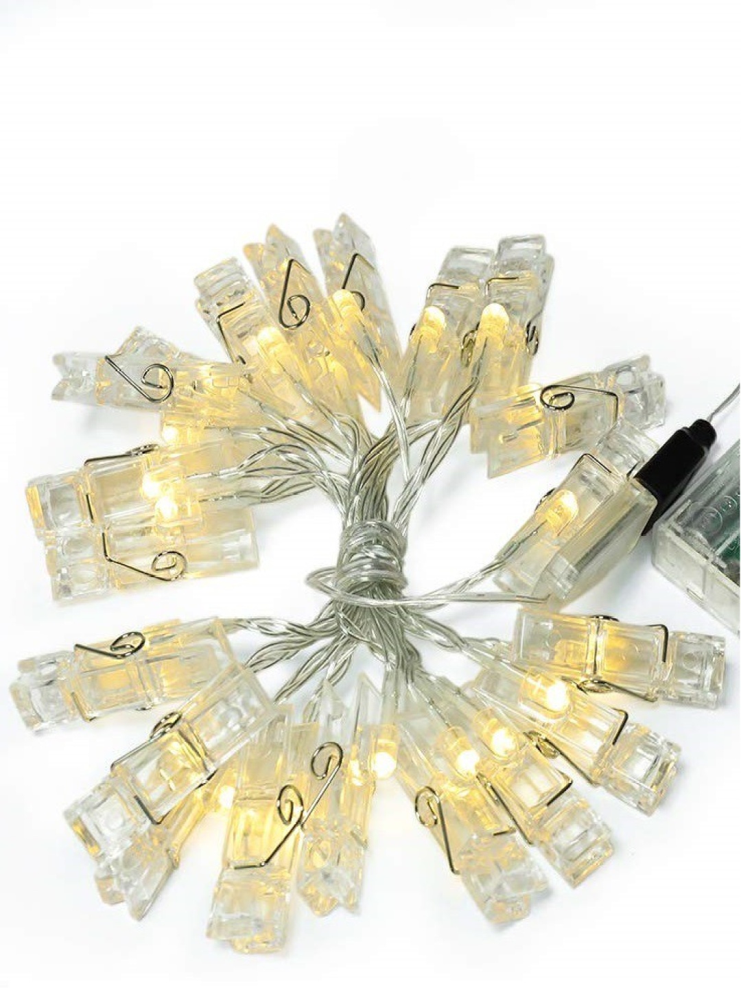 

SPARK WORLD White Photo Clip String Lights