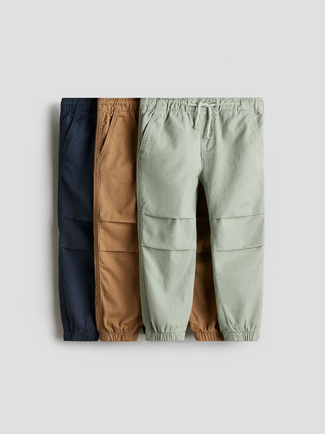 

H&M 3-Pack Cotton Joggers, Green