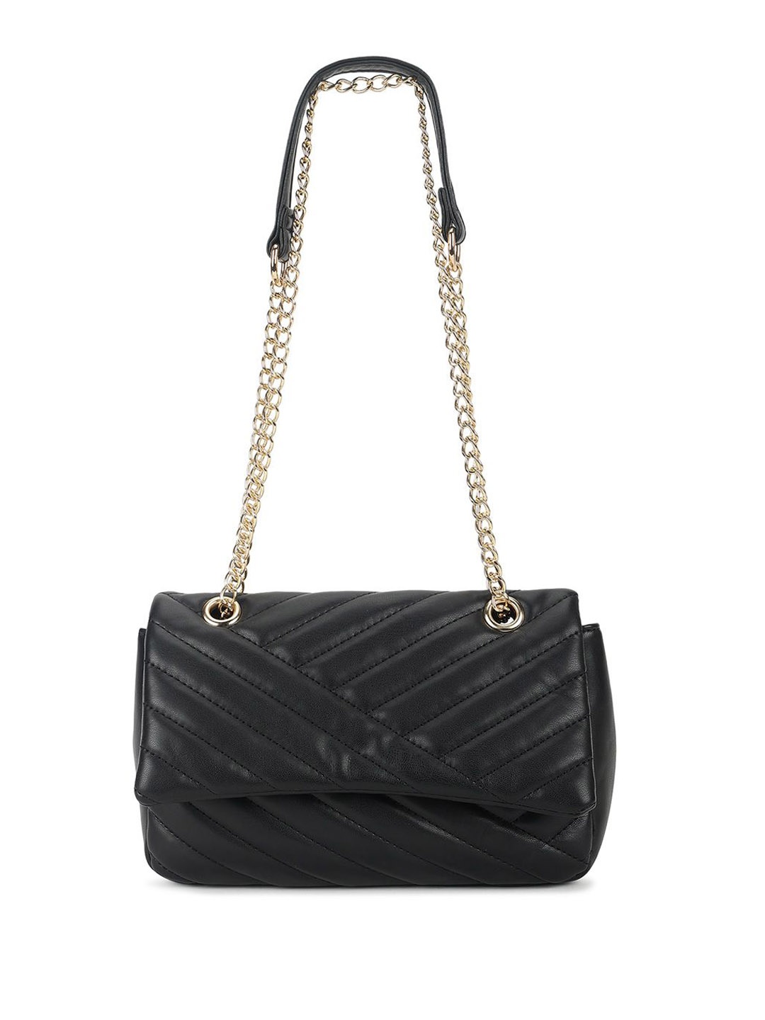 

Fastrack Textured PU Structured Sling Bag with Quilted, Black