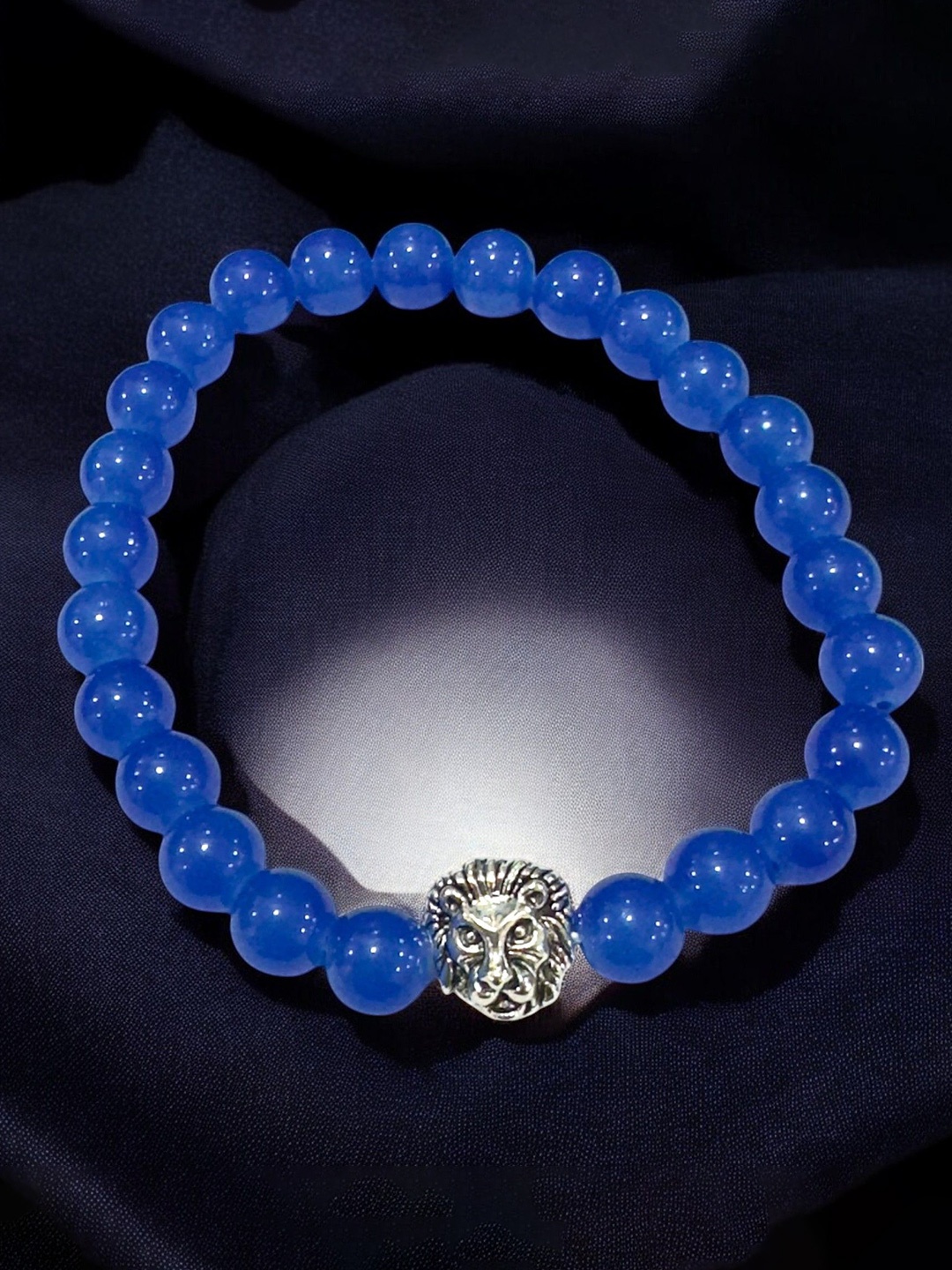 

AKLINA Artificial Beaded Elasticated Bracelet, Blue
