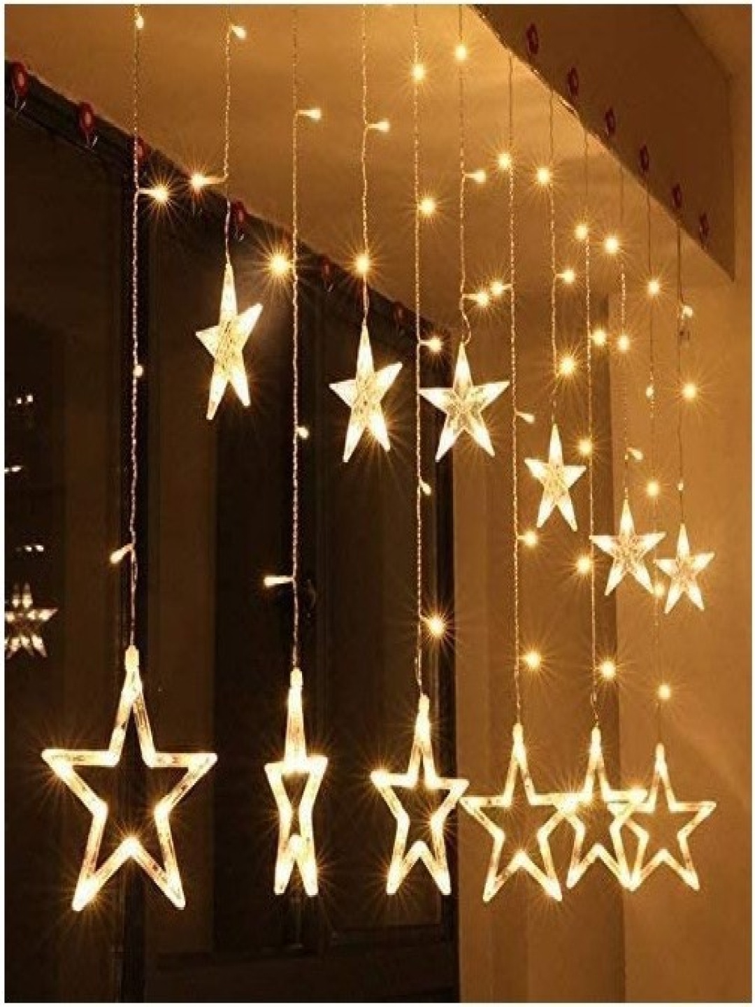 

ENORMITY Star Shape String Lights, Gold