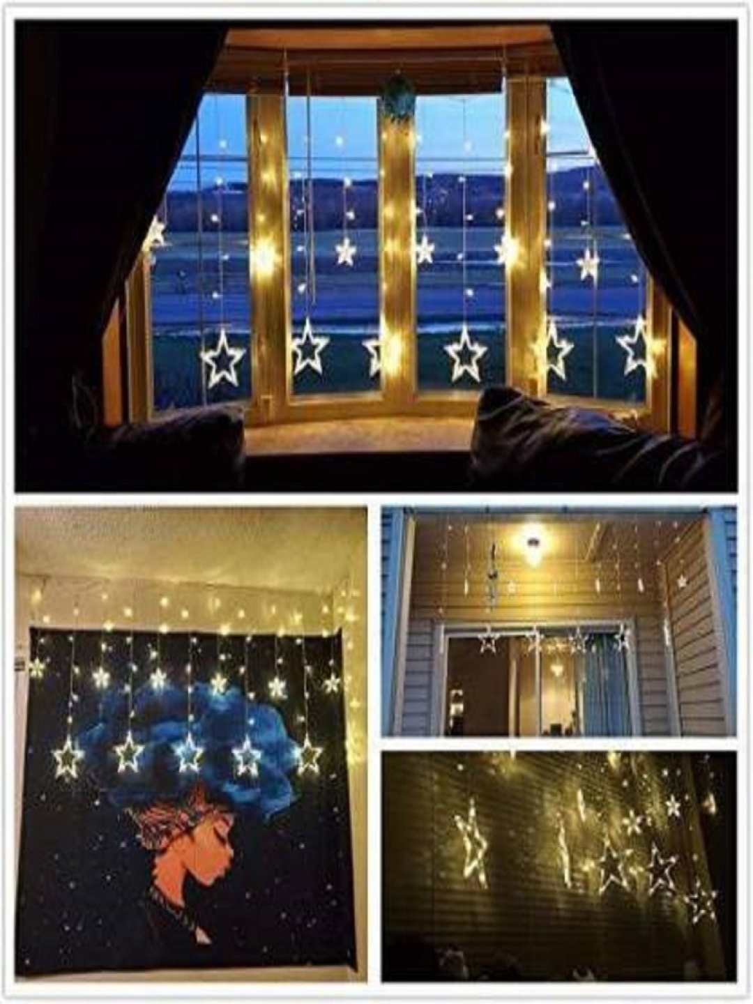 

SPARK WORLD Yellow Star Shaped String Lights