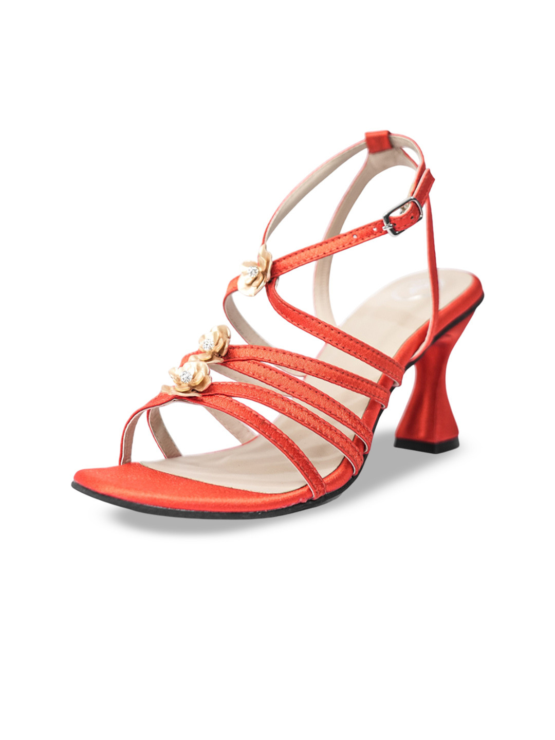 

Sana K Luxurious Footwear Party Wedge Sandals, Orange