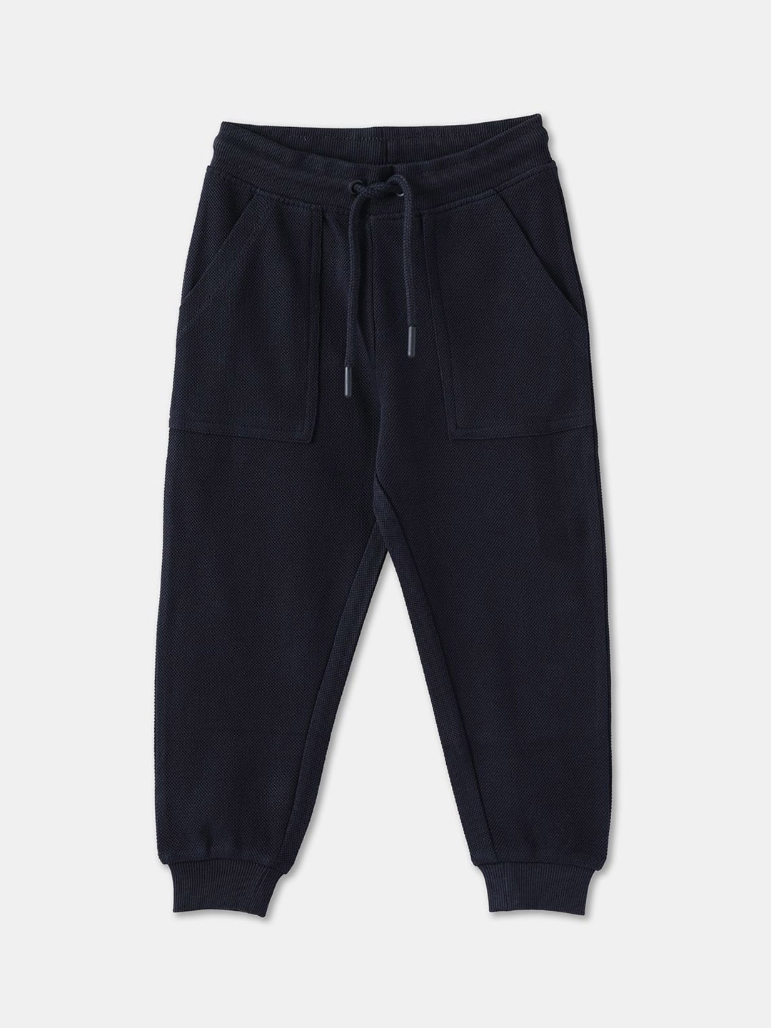 

R&B Boys Cotton Relaxed-Fit Mid Rise Joggers, Blue