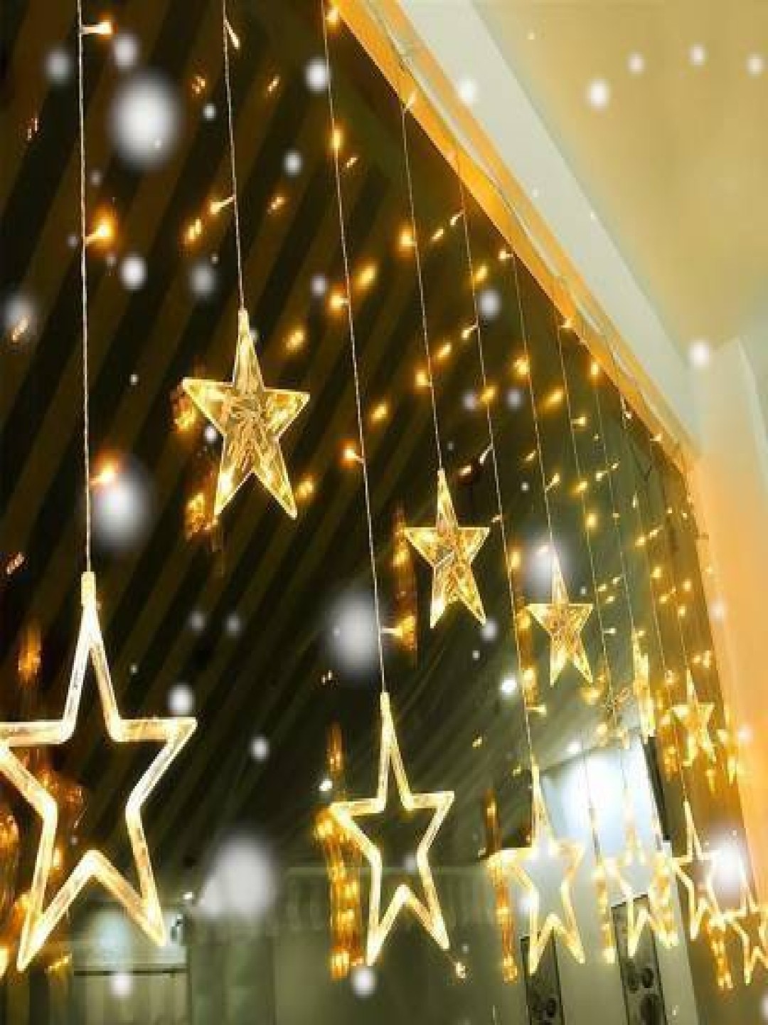 

SPARK WORLD Star Shaped String Lights, Gold