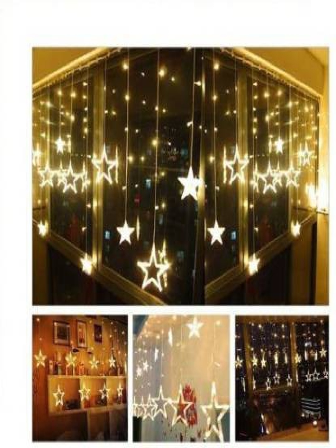 

SPARK WORLD 138 Yellow Star Shaped LED String Lights